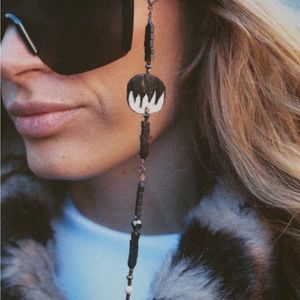 "Hometown Hero" African Batik Bone Sunglasses / Eyeglasses Chain: